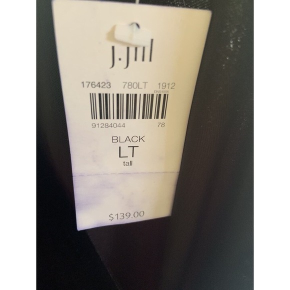 J. Jill Faux Wrap Dress Women's Size Large Tall Velvet Black Fit & Flare - Picture 5 of 6